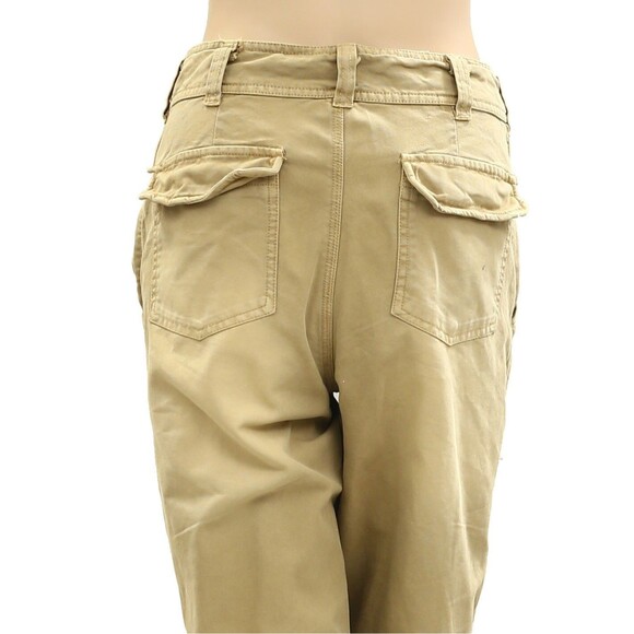 Free People Cleo Washed Chino Pants Straight Leg Pull On Cotton L-12 NEW 278613 - Picture 8 of 9